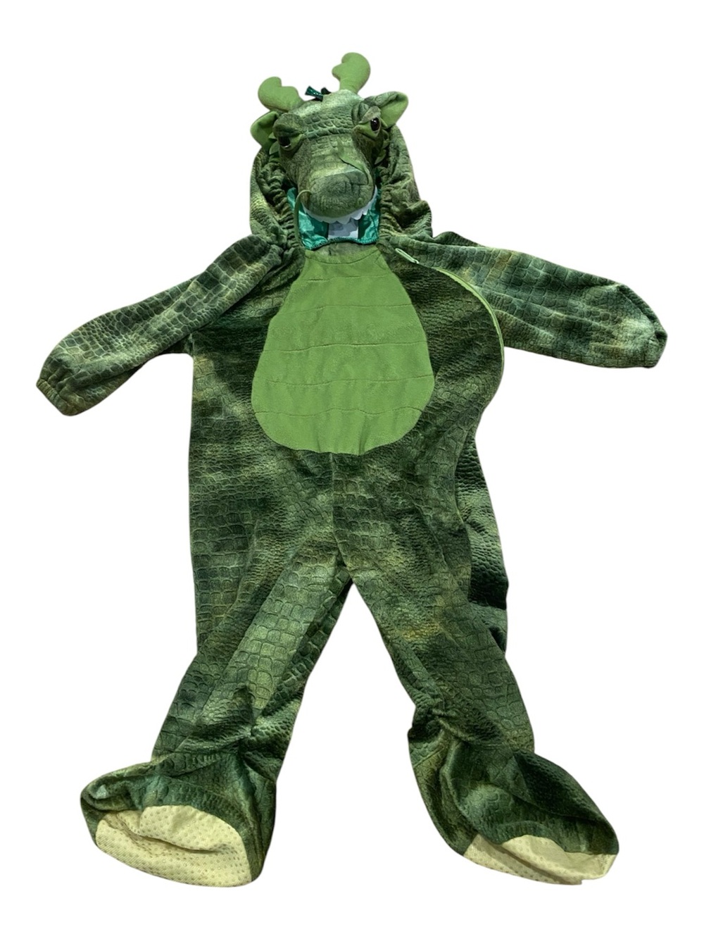 Toddler Dinosaur Halloween Costume Baby Size 12-18 m 1yr Dragon Green Zip Up